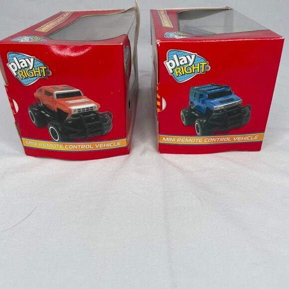 Play Right Set of 2 Remote Control Vehicle Blue Jeep Red Monster Truck Kids Toy - Picture 4 of 10